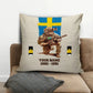 Personalized Sweden Soldier/ Veteran With Name, Year And Rank Pillow 3D Printed - 03072401UT