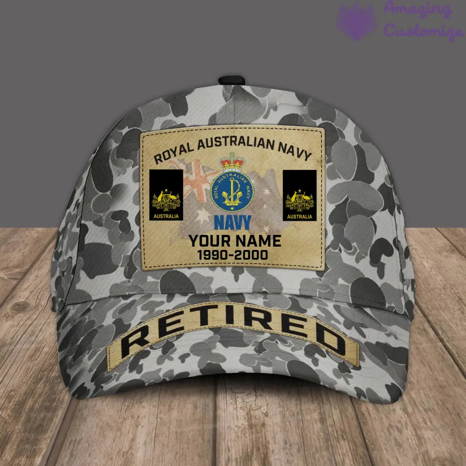 Personalized Rank, Year And Name Australia Soldier/Veterans Camo Baseball Cap Veteran - 17202240