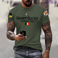 T-shirt personnalisé Belgique avec nom et grade Soldat/Vétéran imprimé sur toute la surface - 24062401QA