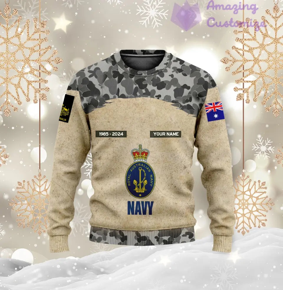 Personalized Australia Soldier/Veteran Camo with Name, Year and Rank Hoodie All Over Printed - 17193600