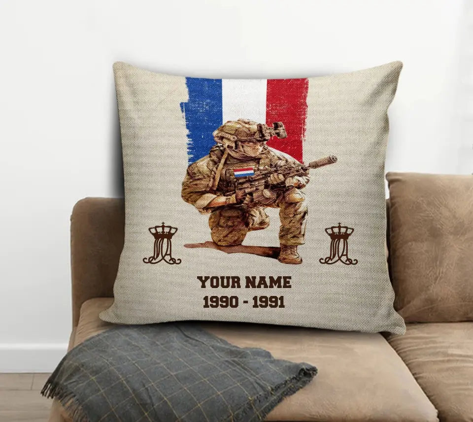 Personalized Netherlands Soldier/ Veteran With Name, Year And Rank Pillow 3D Printed - 03072401UT