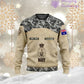 Sweat à capuche personnalisé avec motif camouflage soldat/vétéran australien, nom, année et grade, imprimé sur toute la surface - 17200512