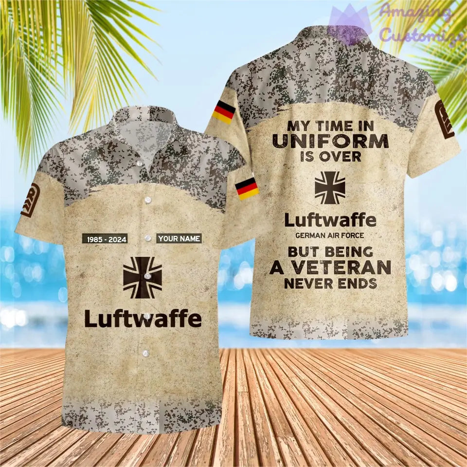 Personalized Germany Soldier/Veteran Camo with Name, Year and Rank Hoodie All Over Printed - 17200512