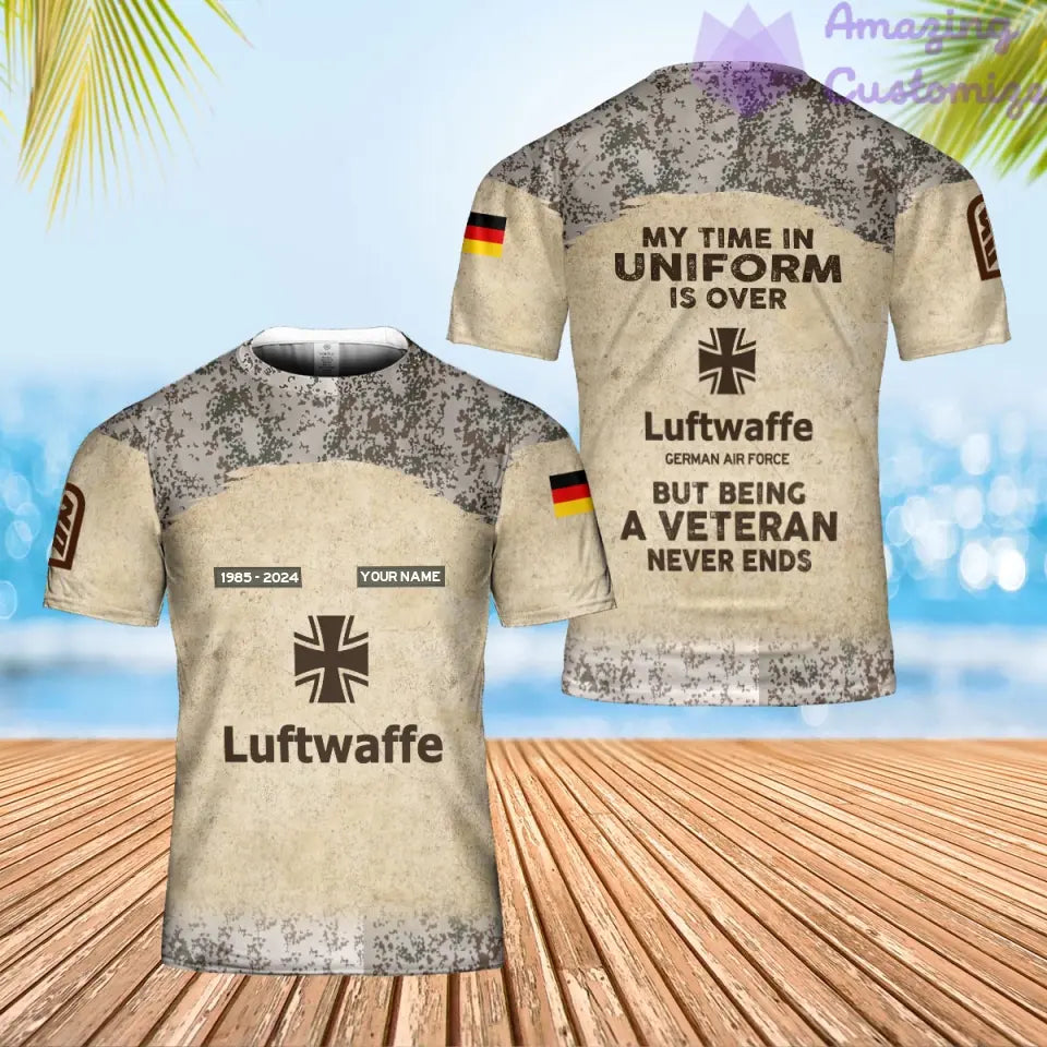 Personalized Germany Soldier/Veteran Camo with Name, Year and Rank Hoodie All Over Printed - 17200512