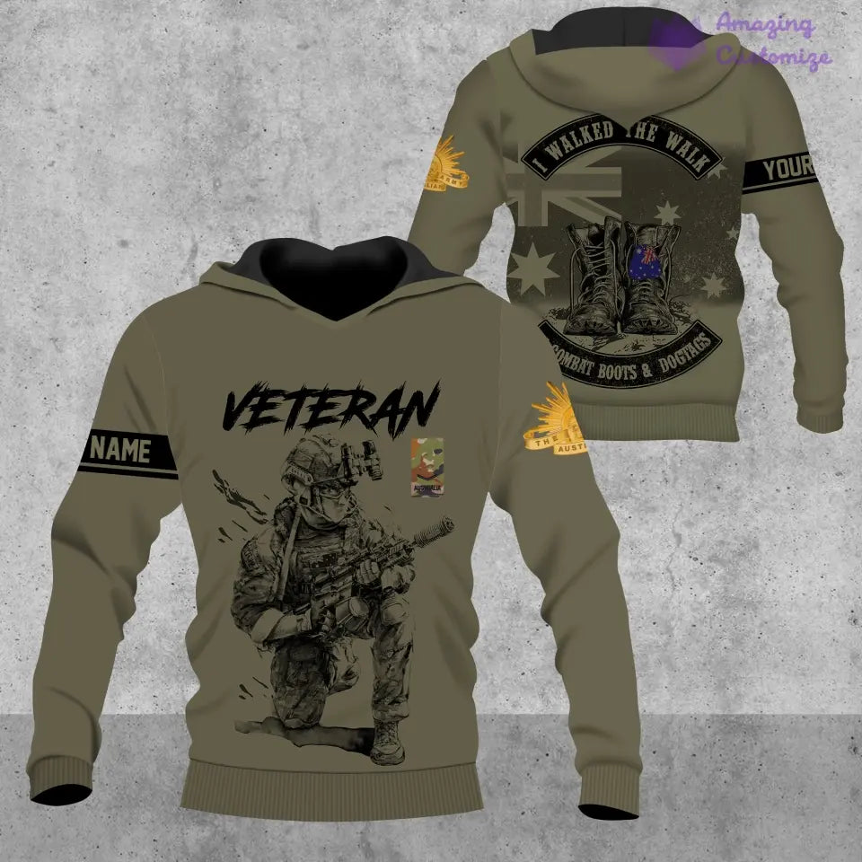 Personalized Australia Soldier/Veteran Camo with Name, Year and Rank Hoodie All Over Printed - 1720569602