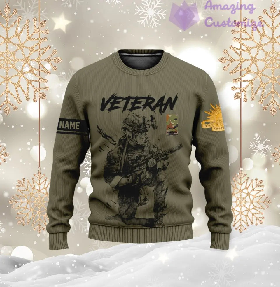 Personalized Australia Soldier/Veteran Camo with Name, Year and Rank Hoodie All Over Printed - 1720569602