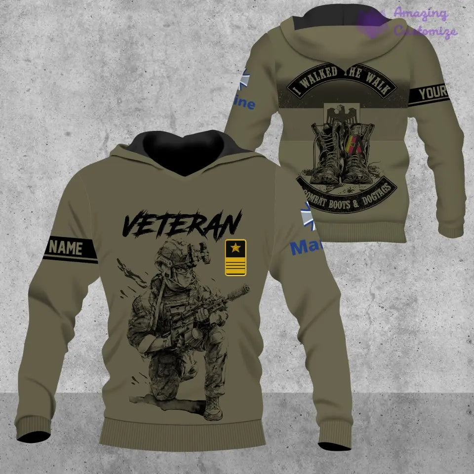 Personalized Germany Soldier/Veteran Camo with Name and Rank Hoodie All Over Printed - 1720569602