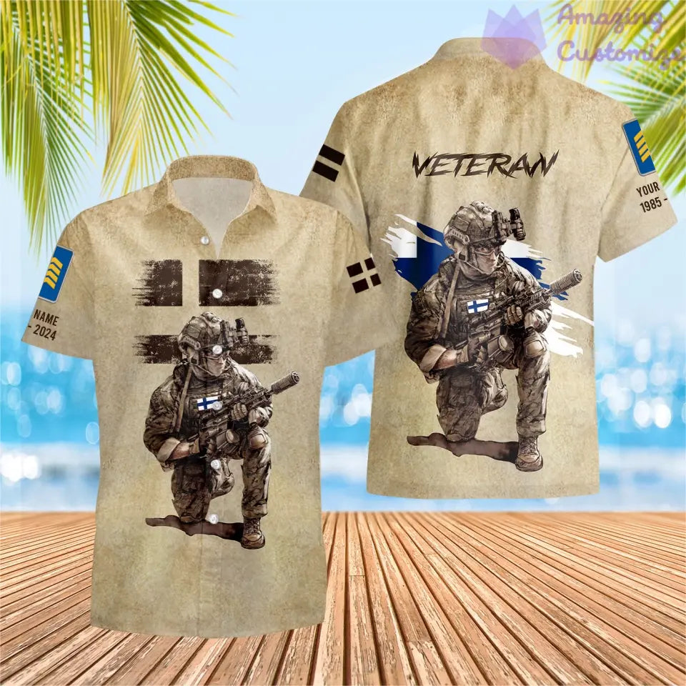 Personalized Finland Soldier/Veteran Camo with Name, Year and Rank Hoodie All Over Printed - 17229888