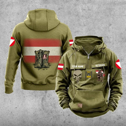 Personalized Austria Soldier/Veteran With Rank And Name Vintage Hoodie All Over Printed - 17203968