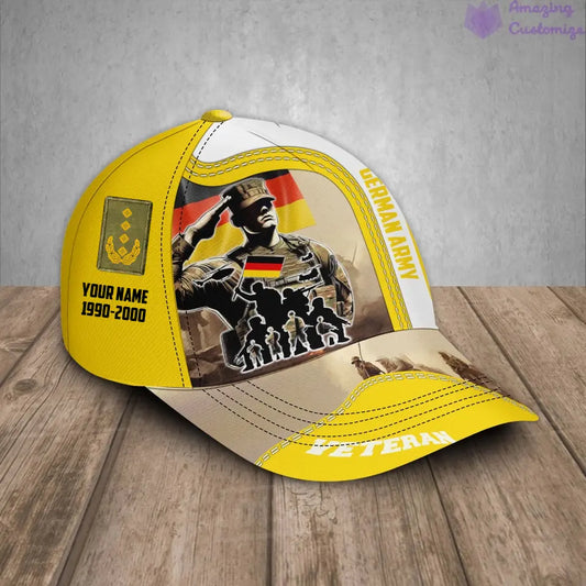 Personalized Rank, Year And Name Germany Soldier/Veterans Baseball Cap - 17212608