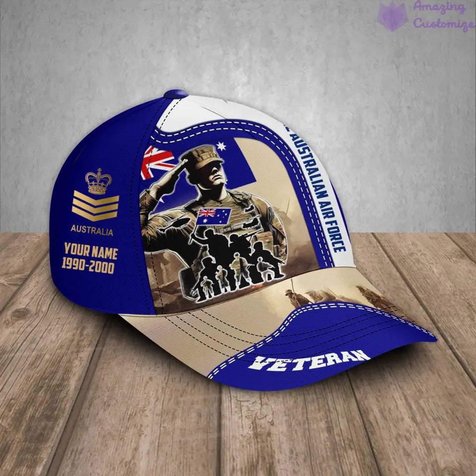 Personalized Rank, Year And Name Australia Soldier/Veterans Baseball Cap - 17212608