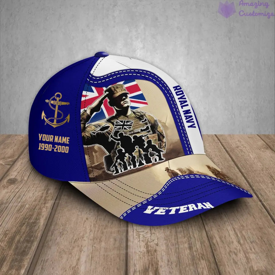 Personalized Rank, Year And Name UK Soldier/Veterans Baseball Cap - 17212608