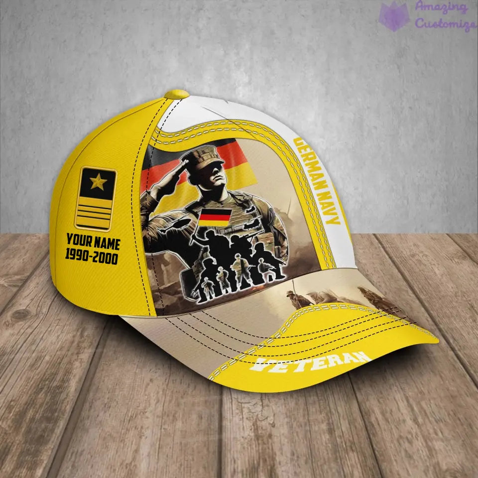 Personalized Rank, Year And Name Germany Soldier/Veterans Baseball Cap - 17212608