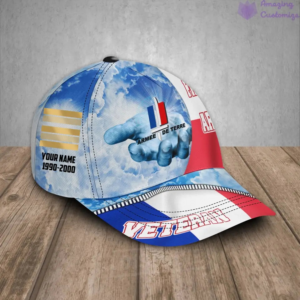 Personalized Rank, Year And Name France Soldier/Veterans Baseball Cap - 1721260802