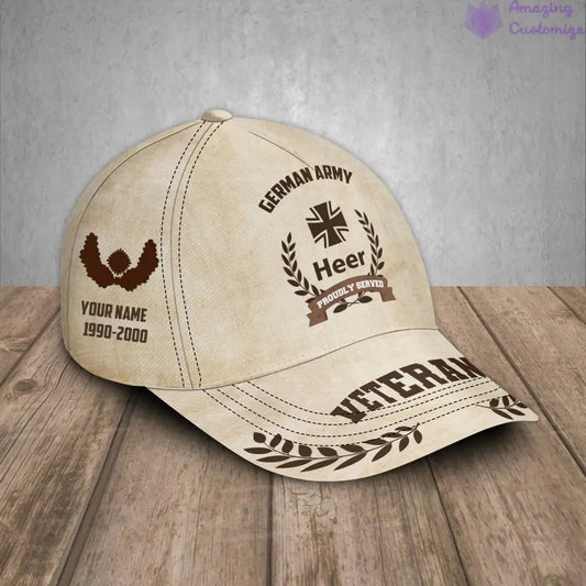 Personalized Rank, Year And Name Germany Soldier/Veterans Baseball Cap - 1721260803