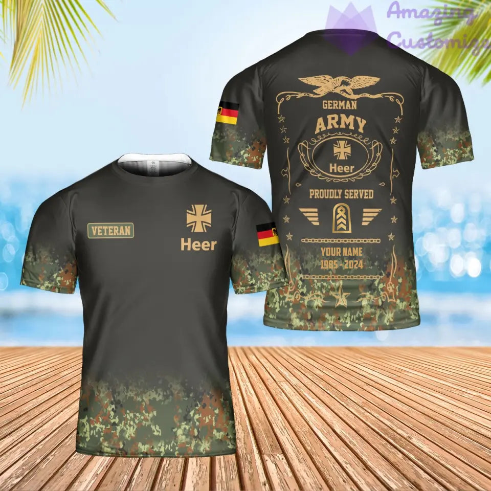 Personalized Germany Soldier/Veteran Camo with Name, Year and Rank Hoodie All Over Printed - 1721606402