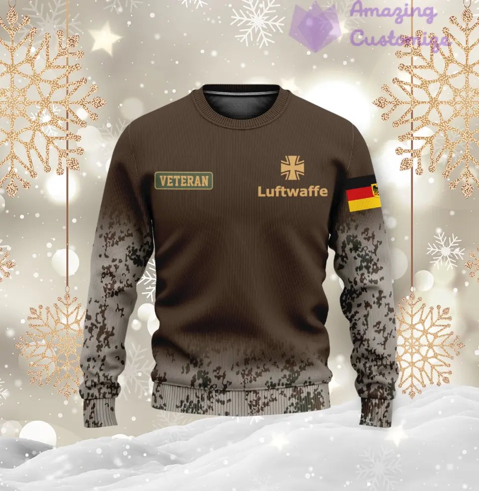 Personalized Germany Soldier/Veteran Camo with Name, Year and Rank Hoodie All Over Printed - 1721606402