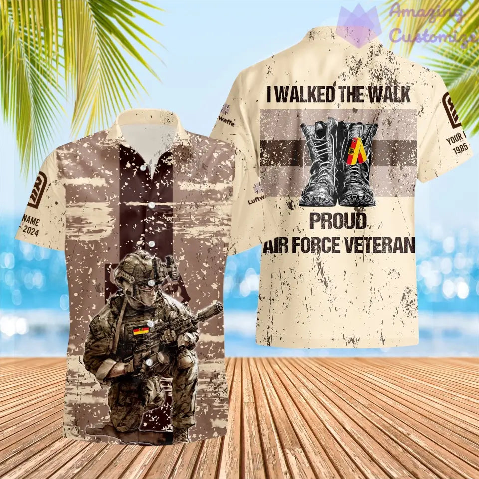 Personalized Germany Soldier/Veteran Camo with Name, Year and Rank POLO All Over Printed - 1721779202