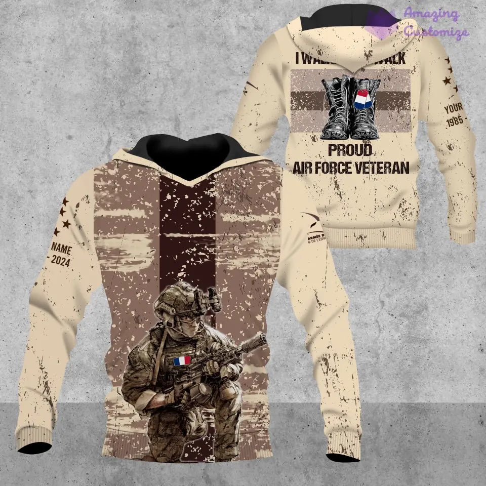 Personalized France Soldier/Veteran Camo with Name, Year and Rank POLO All Over Printed - 1721779202