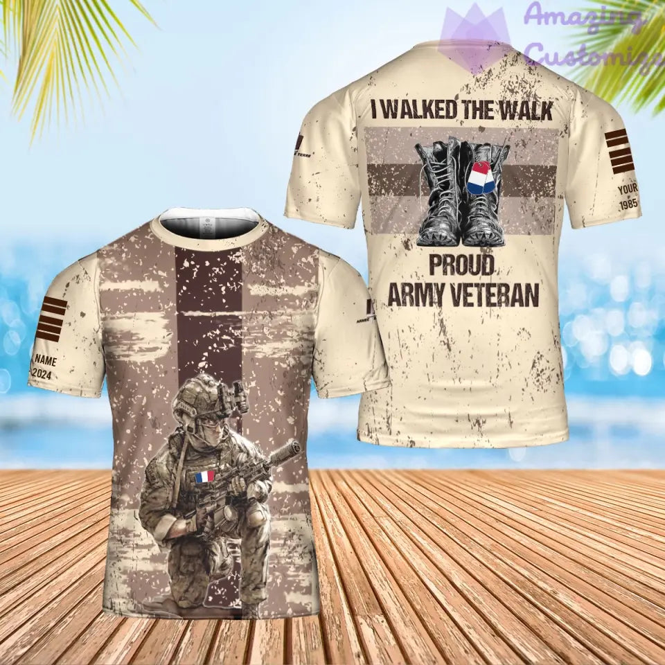 Personalized France Soldier/Veteran Camo with Name, Year and Rank POLO All Over Printed - 1721779202