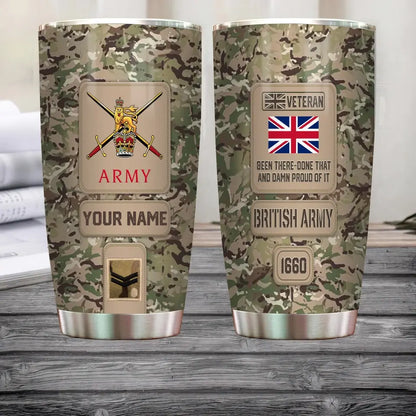 Personalized UK Veteran/ Soldier With Rank, Name Tumbler - 17218656