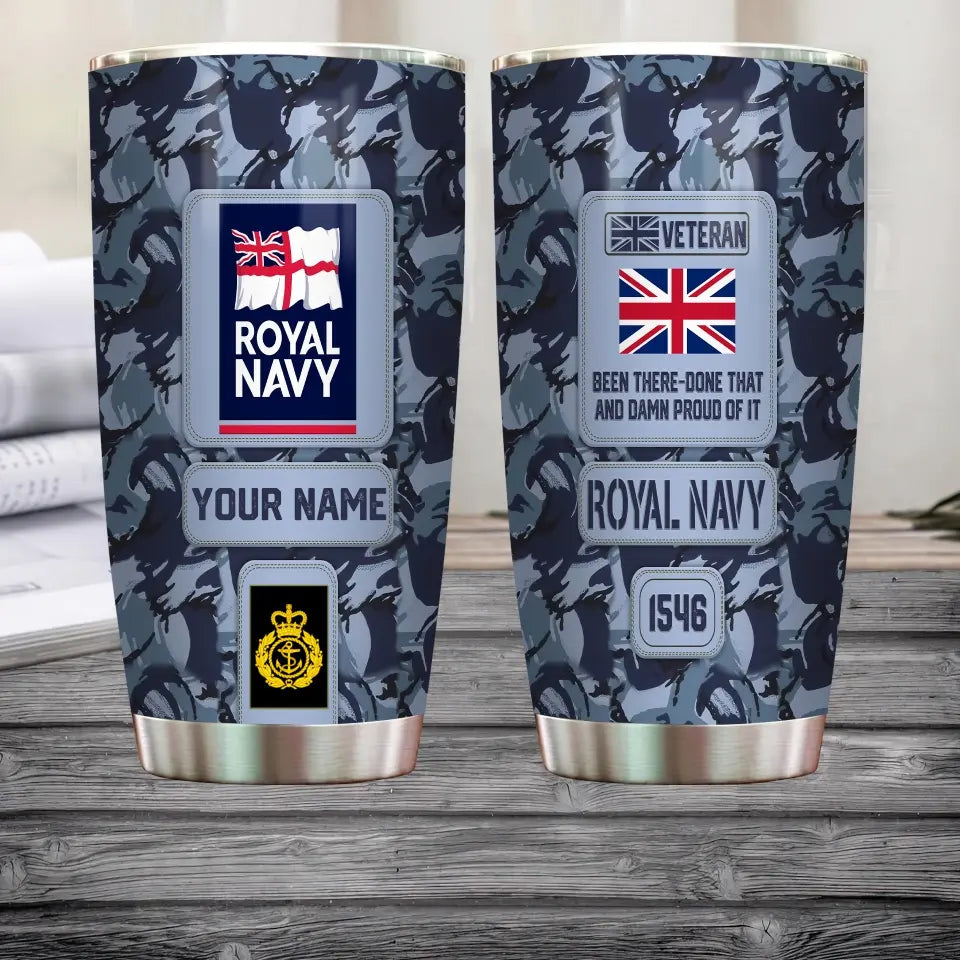 Personalized UK Veteran/ Soldier With Rank, Name Tumbler - 17218656