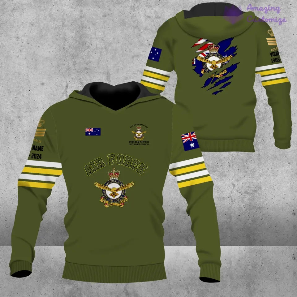 Personalized Australia Soldier/Veteran Camo with Name, Year and Rank POLO All Over Printed - 1721865602