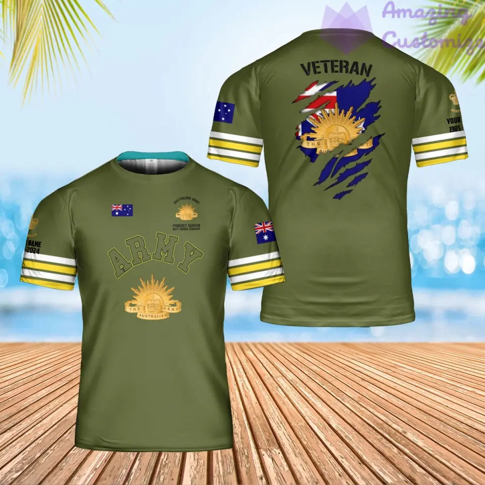 Personalized Australia Soldier/Veteran Camo with Name, Year and Rank POLO All Over Printed - 1721865602