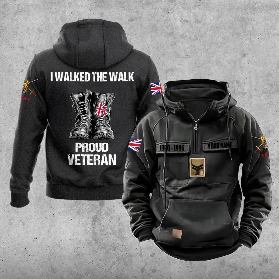 Personalized UK Soldier/Veteran With Rank, Year And Name Vintage Hoodie All Over Printed - 17219520