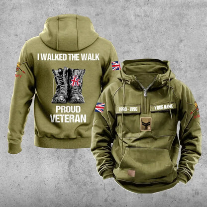 Personalized UK Soldier/Veteran With Rank, Year And Name Vintage Hoodie All Over Printed - 17219520