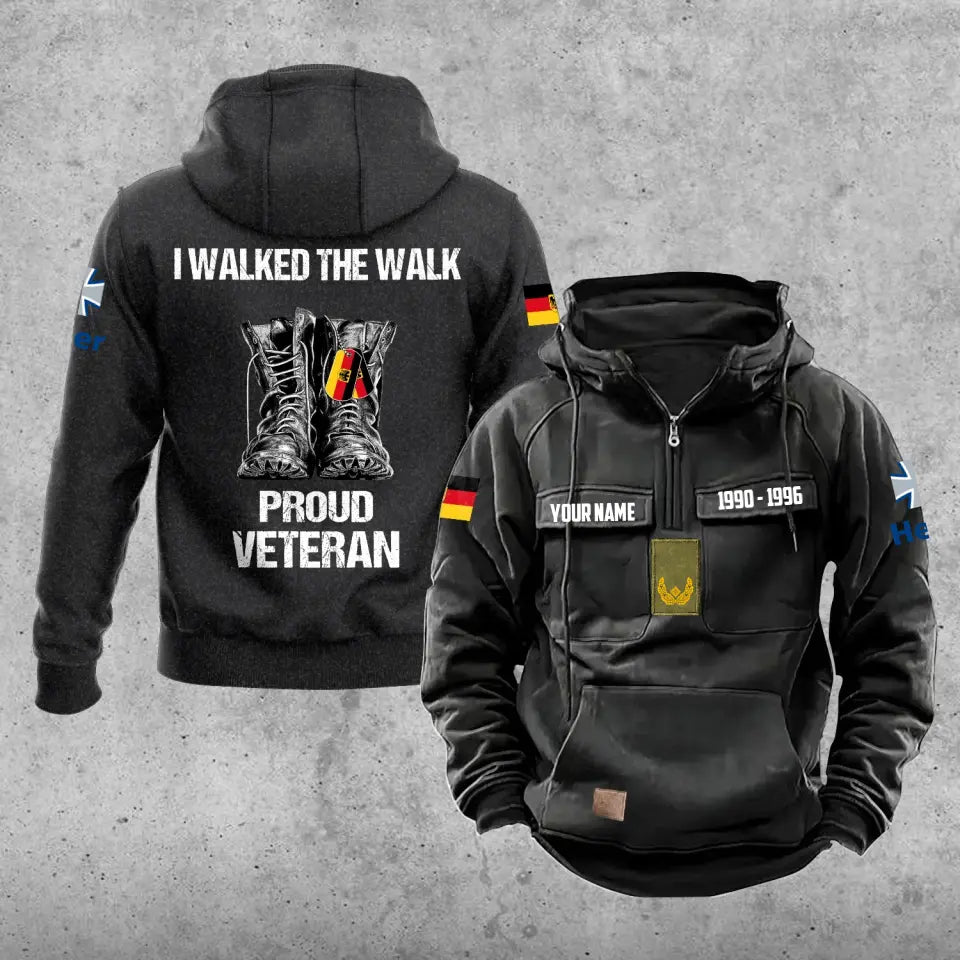 Personalized Germany Soldier/Veteran With Rank, Year And Name Vintage Hoodie All Over Printed - 17219520