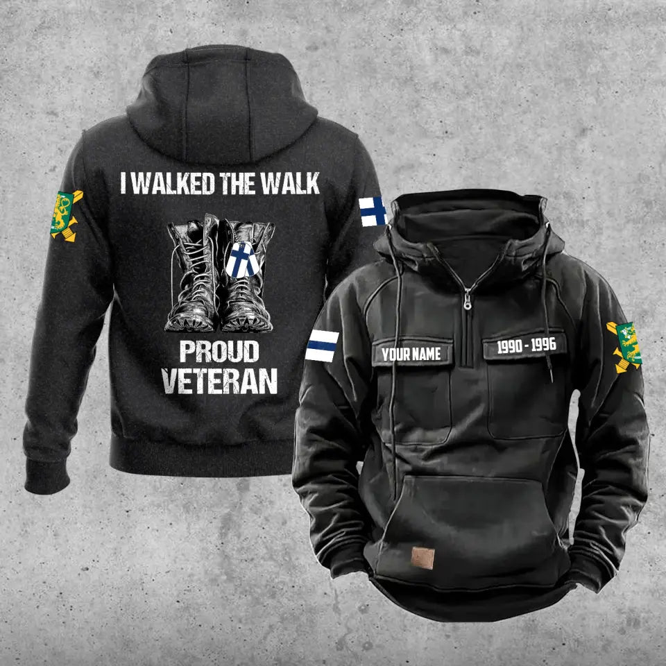 Personalized Finland Soldier/Veteran With Rank, Year And Name Vintage Hoodie All Over Printed - 17219520