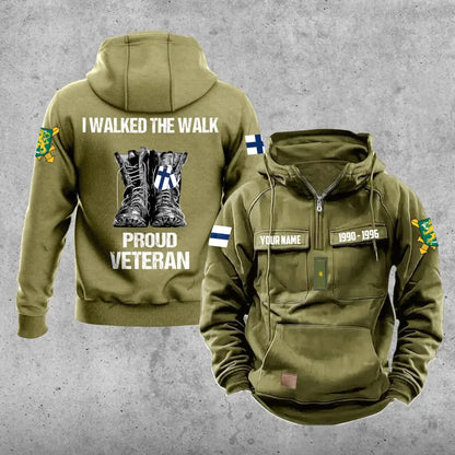 Personalized Finland Soldier/Veteran With Rank, Year And Name Vintage Hoodie All Over Printed - 17219520