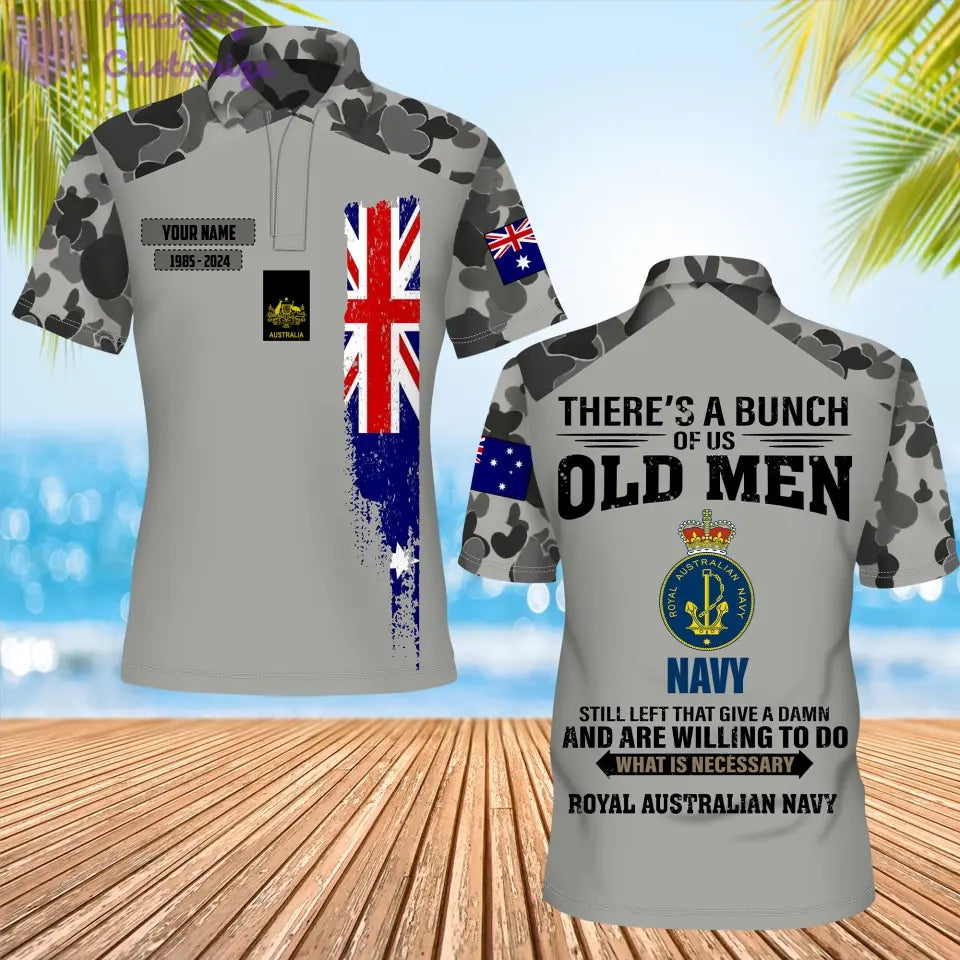 Personalisiertes australisches Soldaten-/Veteranen-Tarnmuster mit Namen, Jahr und Rang, Poloshirt mit Rundumdruck – 17217792