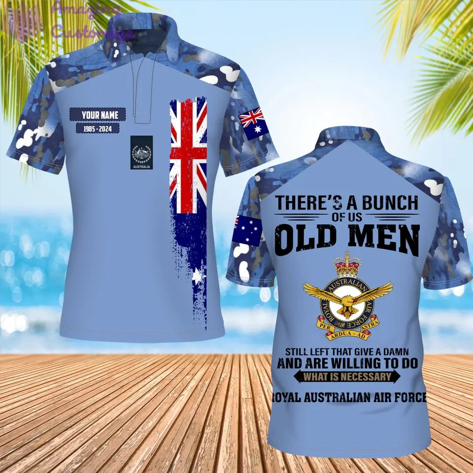 Personalisiertes australisches Soldaten-/Veteranen-Tarnmuster mit Namen, Jahr und Rang, Poloshirt mit Rundumdruck – 17217792