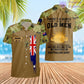 Personalisiertes australisches Soldaten-/Veteranen-Tarnmuster mit Namen, Jahr und Rang, Poloshirt mit Rundumdruck – 17217792