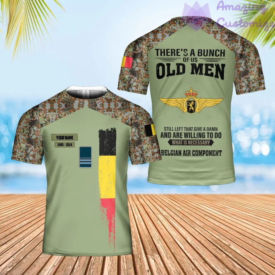 Personalized Belgium Soldier/Veteran Camo with Name, Year and Rank POLO All Over Printed - 17217792