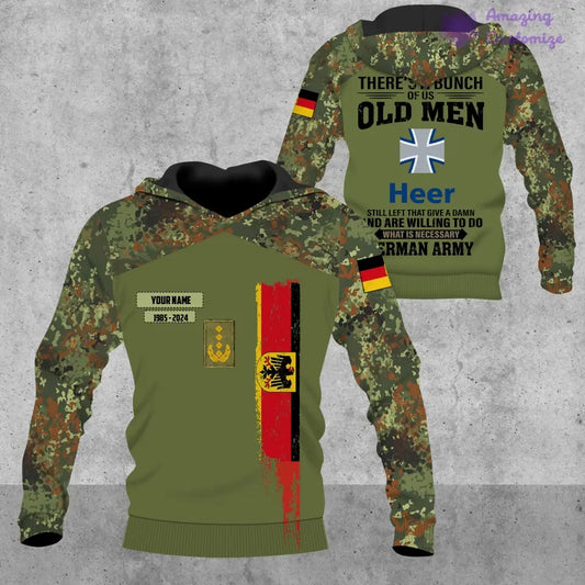 Personalisiertes Poloshirt mit Camouflage-Muster für deutsche Soldaten/Veteranen mit Namen, Jahr und Rang, komplett bedruckt – 17217792