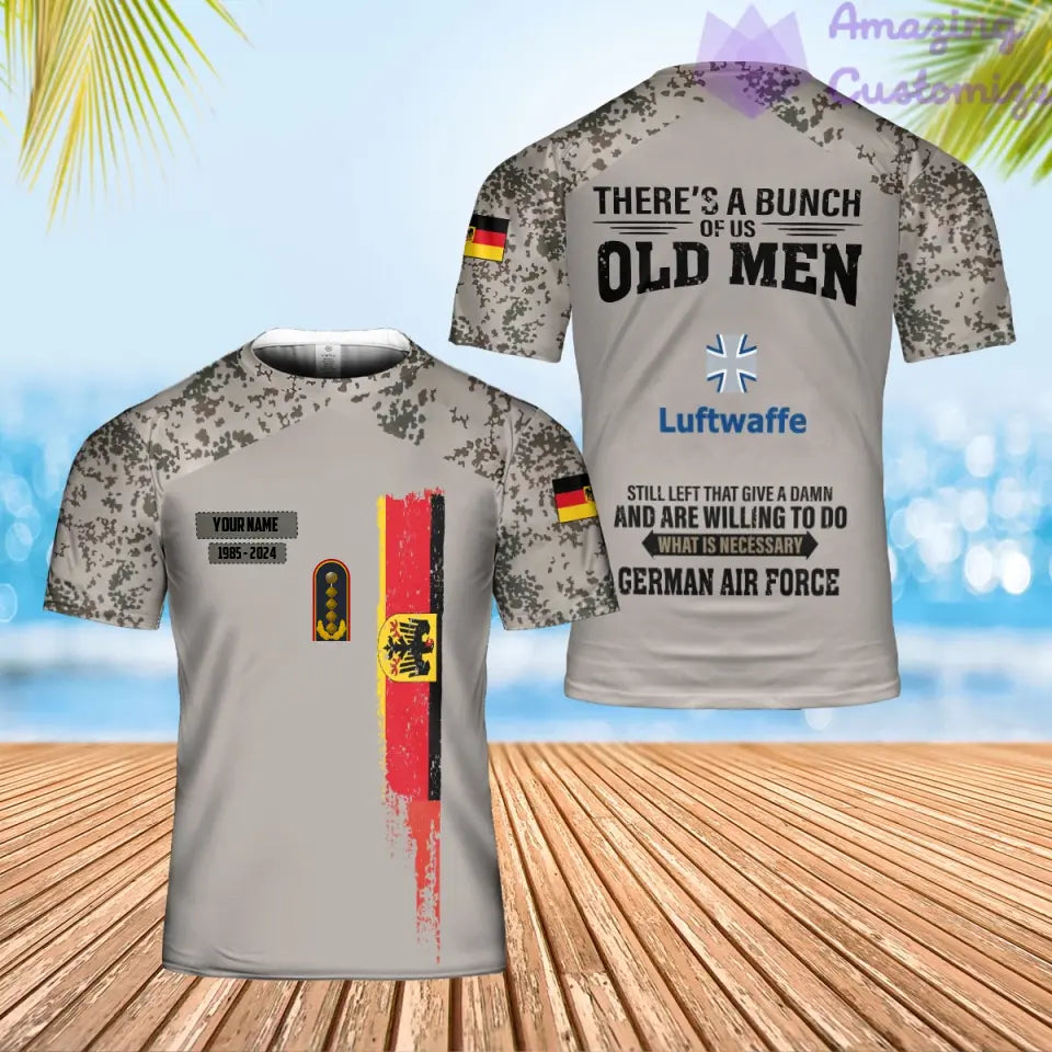 Personalized Germany Soldier/Veteran Camo with Name, Year and Rank POLO All Over Printed - 17217792