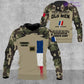 Personalized France Soldier/Veteran Camo with Name, Year and Rank POLO All Over Printed - 17217792