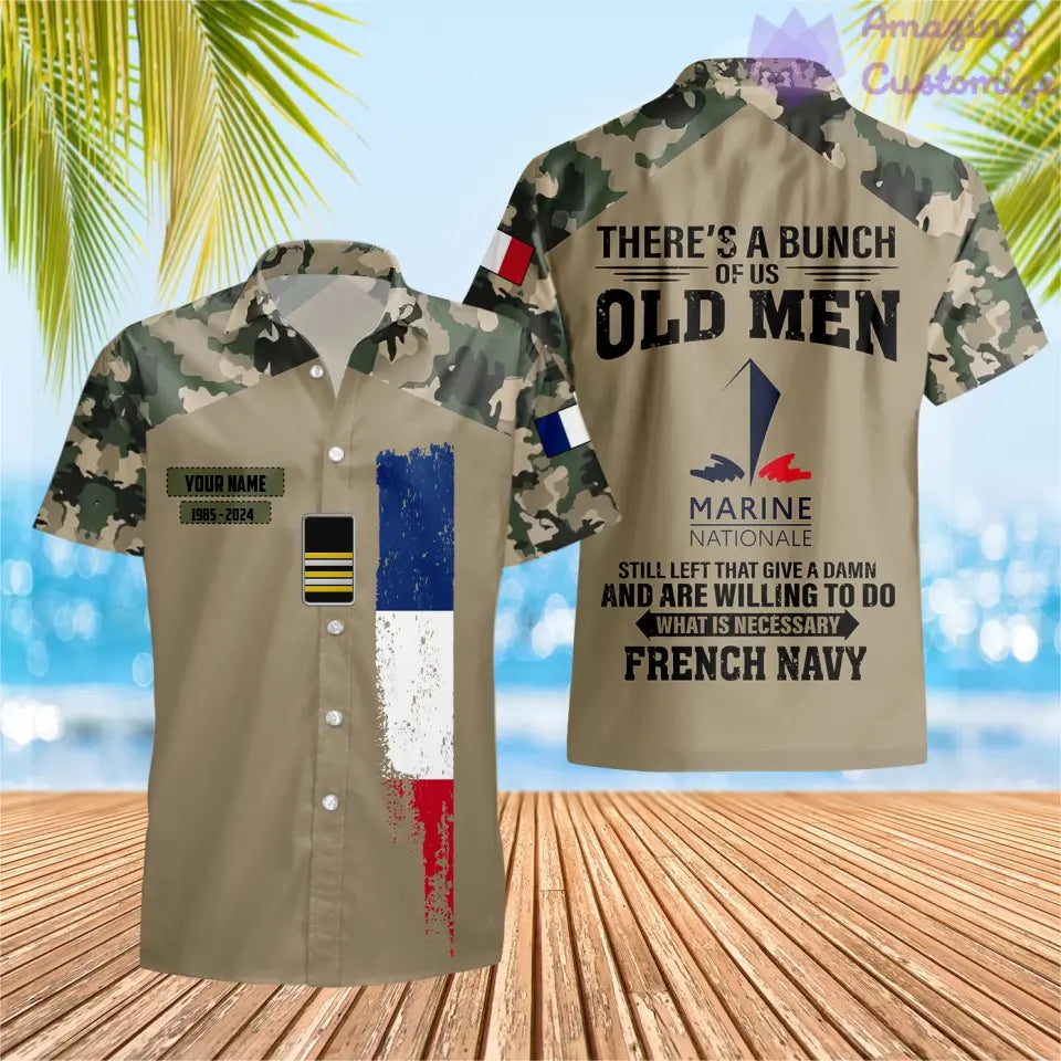 Personalized France Soldier/Veteran Camo with Name, Year and Rank POLO All Over Printed - 17217792