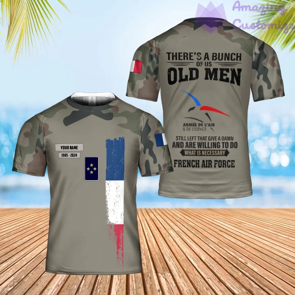 Personalized France Soldier/Veteran Camo with Name, Year and Rank POLO All Over Printed - 17217792