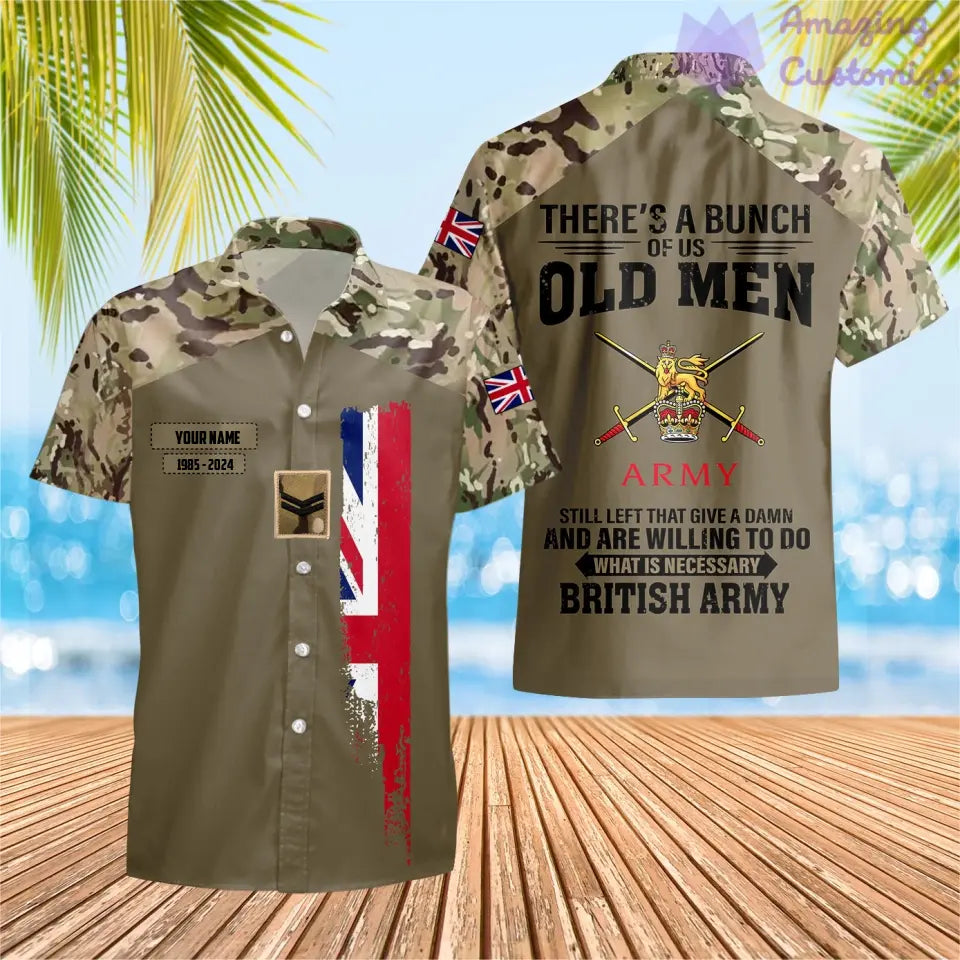 Personalized UK Soldier/Veteran Camo with Name, Year and Rank POLO All Over Printed - 17217792