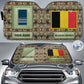 Pare-soleil de voiture personnalisé avec camouflage soldat/vétéran belge avec nom et grade - 17230752