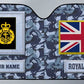 Personalized UK Soldier/Veteran Camo With Name And Rank Auto Sun Shade - 17230752