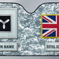 Personalized UK Soldier/Veteran Camo With Name And Rank Auto Sun Shade - 17230752