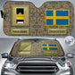 Personalized Sweden Soldier/Veteran Camo With Name And Rank Auto Sun Shade - 17230752