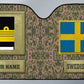 Personalisierter schwedischer Soldat/Veteranen-Tarndruck mit Namen und Rang, automatischer Sonnenschutz – 17230752