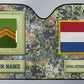 Personalized Netherlands Soldier/Veteran Camo With Name And Rank Auto Sun Shade - 17230752