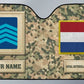 Personalized Netherlands Soldier/Veteran Camo With Name And Rank Auto Sun Shade - 17230752